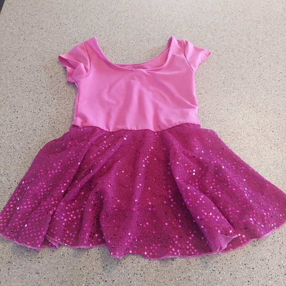 Pink sequins bling gymnastics dance Leotard bright fun cute small dollies & me - Picture 5 of 9